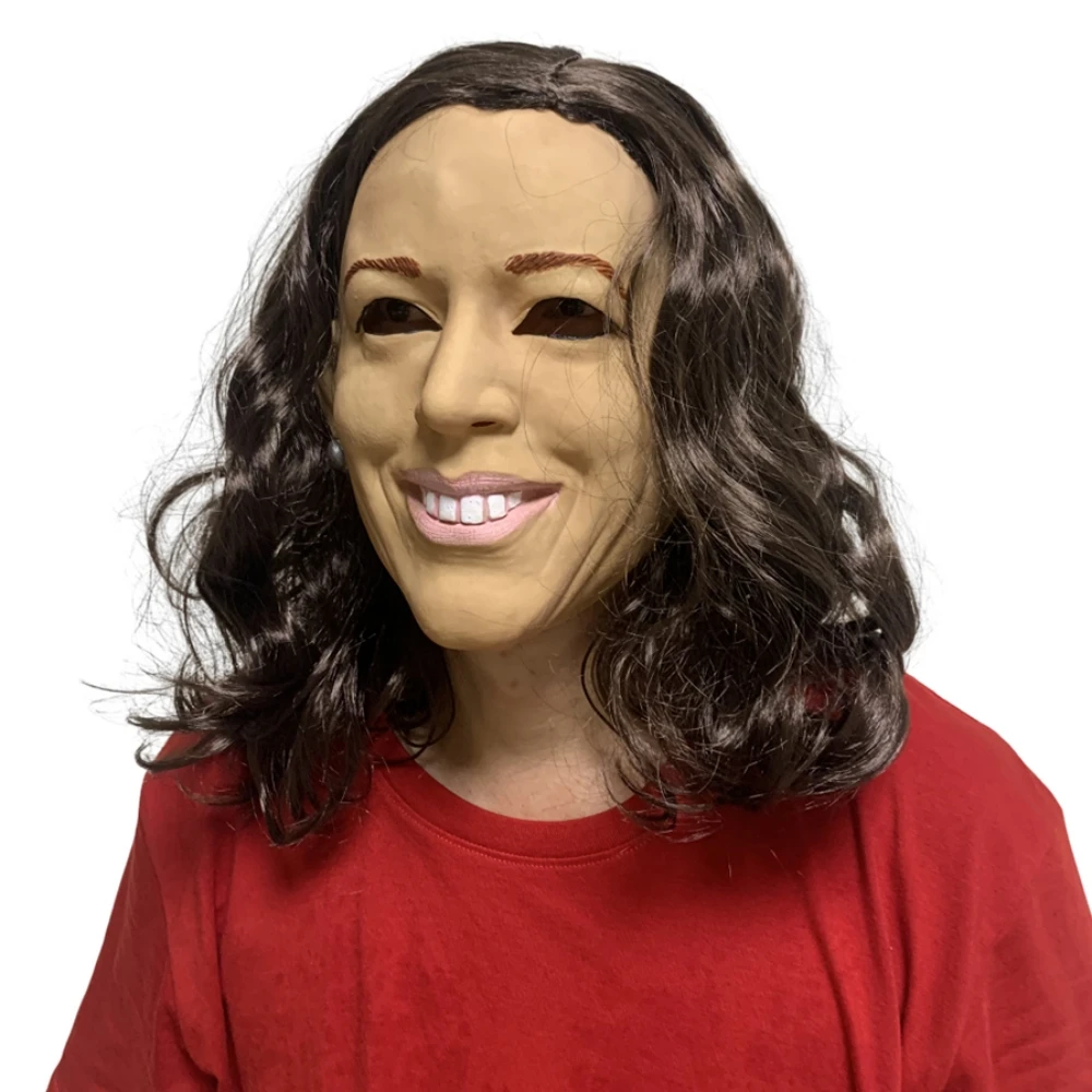 1PC Kamala Devi Harris Latex Mask Halloween Costume Party Cosplay Trump Mask Putin Mask Presidential Headwear Supplies Props