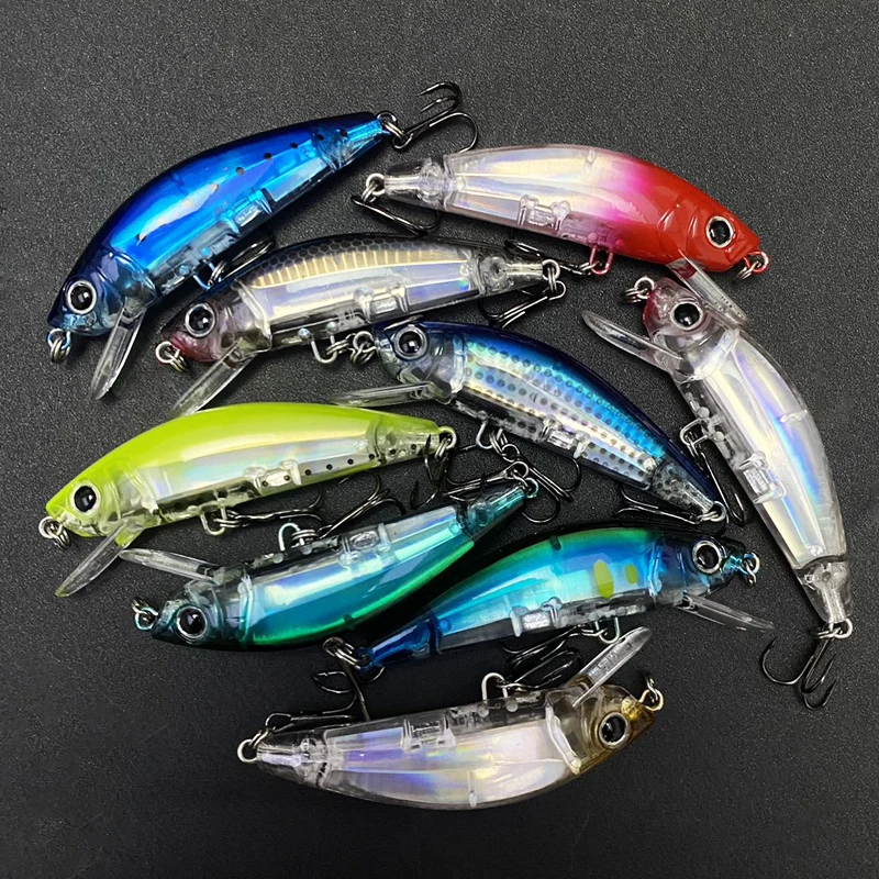 70mm 7.8g 3D Minnow Fishing Lures Floating Pesca Wobblers Artificial Hard Baits Inshore Stream Trout Crankbait Fishing Supplies