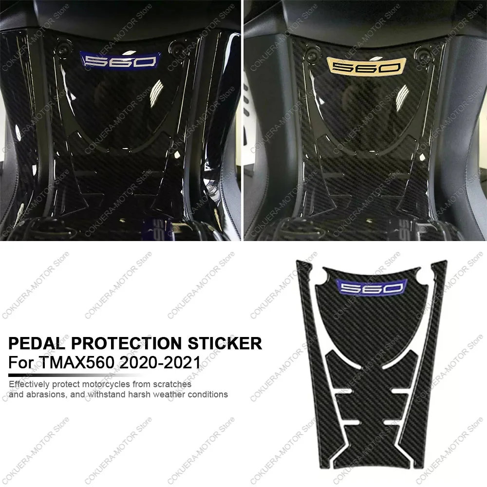 Pedal Protection Sticker For Yamaha TMAX 560 2020 2021 Motorcycle Accessories 3D Epoxy Resin Protection Sticker