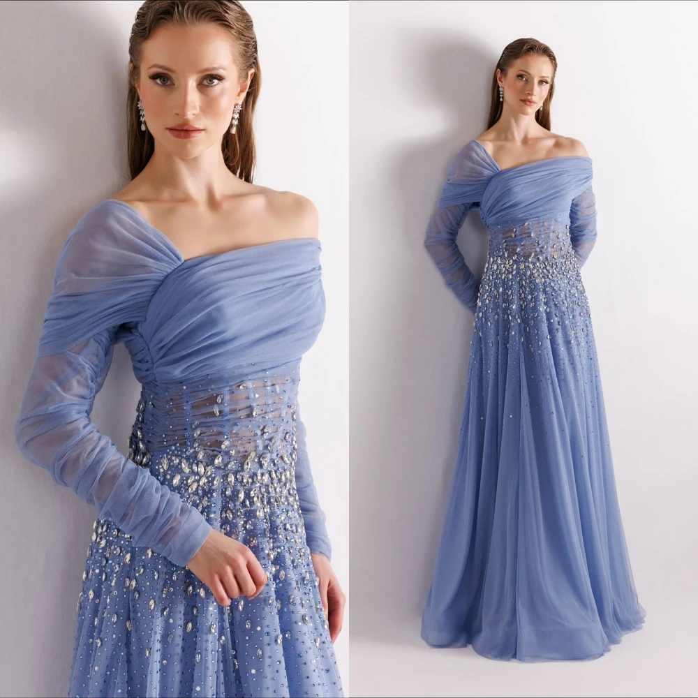 カスタマイズされた A ライン ボートネック キャップ スリーブ エレガント フォーマル イブニング ドレス 繊細なオーダーメイド オケージョン ガウン クラシック モダン パーティー ドレス