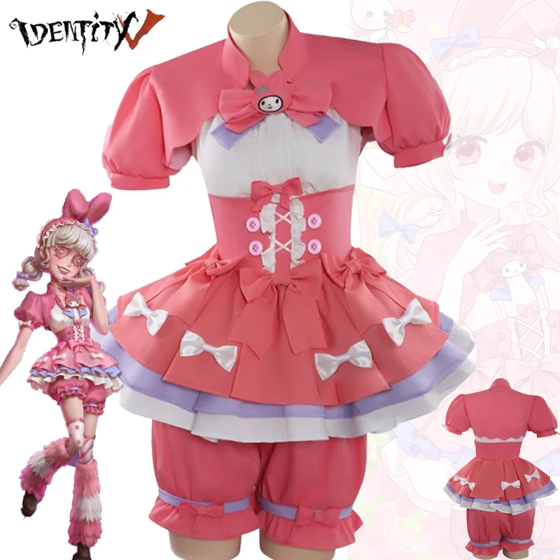 

Identity V Lily Barriere Cosplay Costume Pink Dresses Cheerleader Uniform Kawaii for Women Halloween Carnival Party Role Outfit