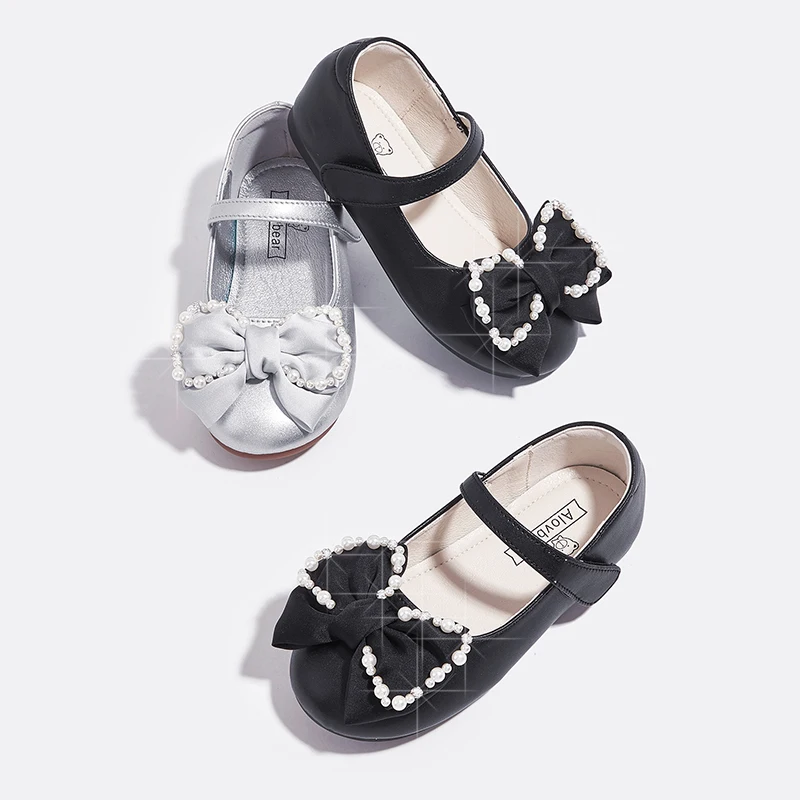 أحذية حفلات للفتيات على طراز الأميرة بنعل ناعم مريح لربيع وخريف جديد 2025 أحذية فردية للفتيات الصغيرات