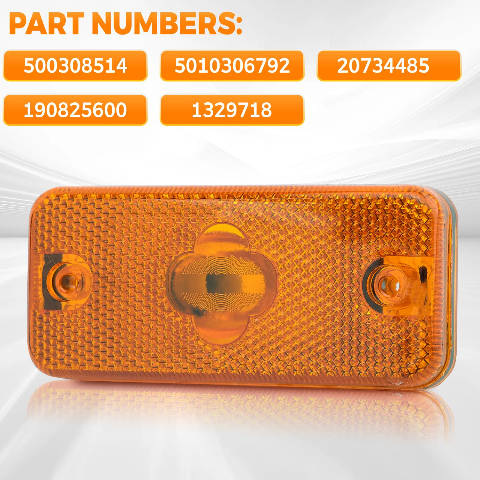 

For Iveco Daily Fiat Ducato Volvo FL/FE 2006-2011 Car Side Marker Light Cover 20734485 190825600 1329718 500308514 5010306792