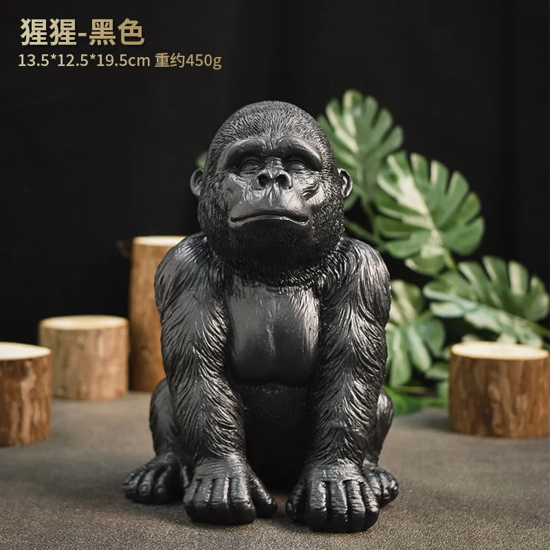 

Chimpanzees Statues Sculptures Animals Figurines Ornaments Resin Craft Feng Shui Home Office Decoration Desktop decorations