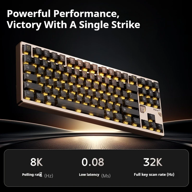 Atk×Qk Hex80 High-Performance Magnetic Axis Keyboard Gaming Esports Customization Office Aluminum Lump Computer Wired Keyboards