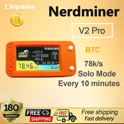 Nerdminer v2pro 펌웨어 1.6.3 오리지널 BTC 복권 솔로 마이너, 너드 마이너, 78 K/S