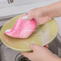 Kitchen Nylon Cleaning Cloths Double Sided Antibacterial Dishcloths Washing Dish Towel Scrubbing Sponges Washing Dish ברז מטבח