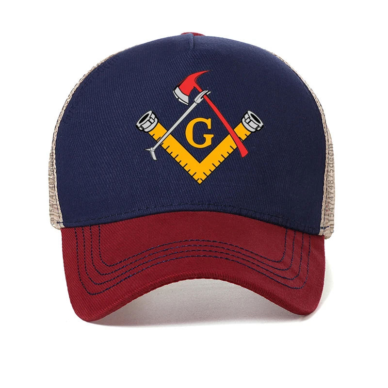 Gorra de béisbol masónica para hombre y mujer, gorro ajustable de bombero, rescate de incendios, sombrero de papá, masonería al aire libre