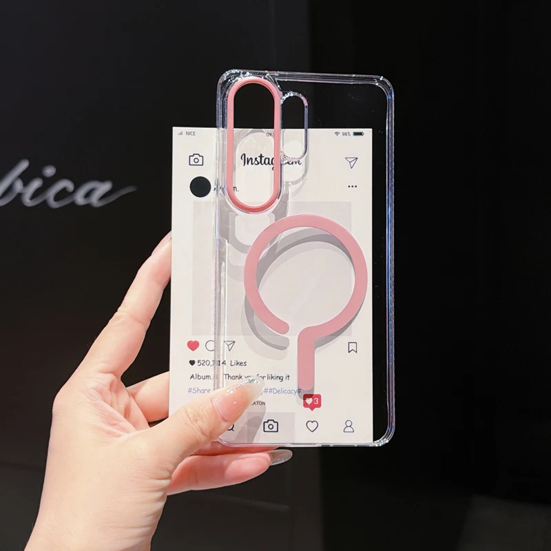 For Samsung Galaxy S26 Ultra Case Magsafe High Definition Clear Ice Hand Feel Grip Cooling Cover for Summer