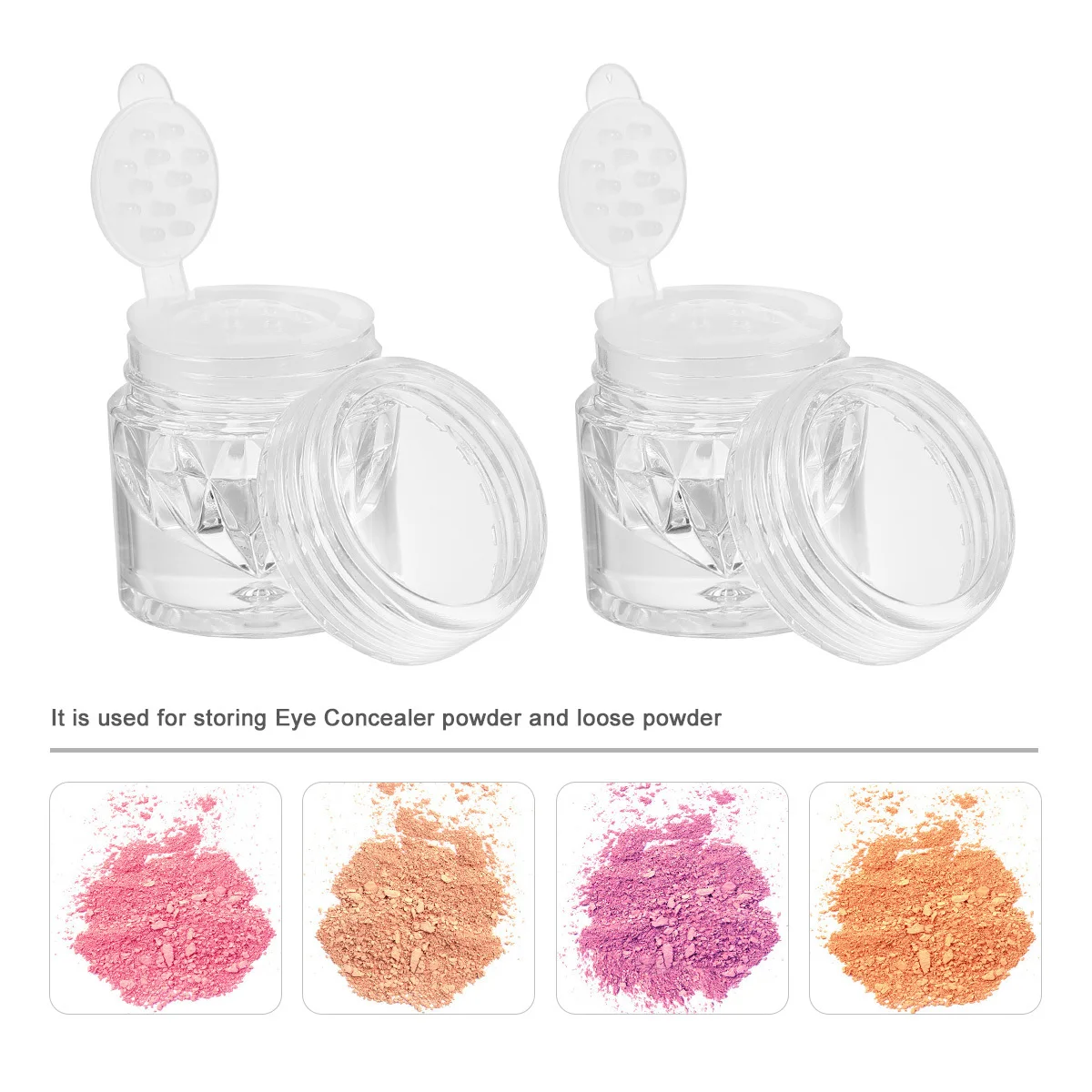 

10Pcs Concealer Powder Bottles Empty Storage Jars Sub Packaging Containers for Loose Powder Reusable Compact Design