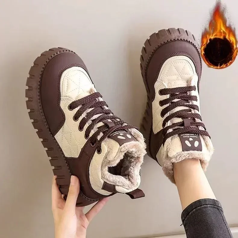

Kids Sports Boots with Thick Warm Fur Children Short Boots Soft Bottom 2025 Winter New Boys Girls Ankle Boots Round Toes Comfort