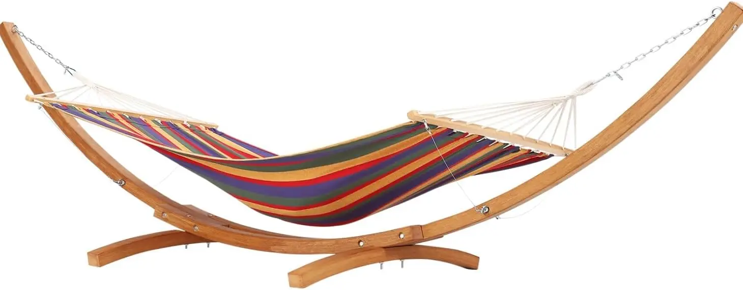 Wood Hammock Stand Only, 475 lbs max, Heavy Duty Weatherproof Wood Hammock Stand