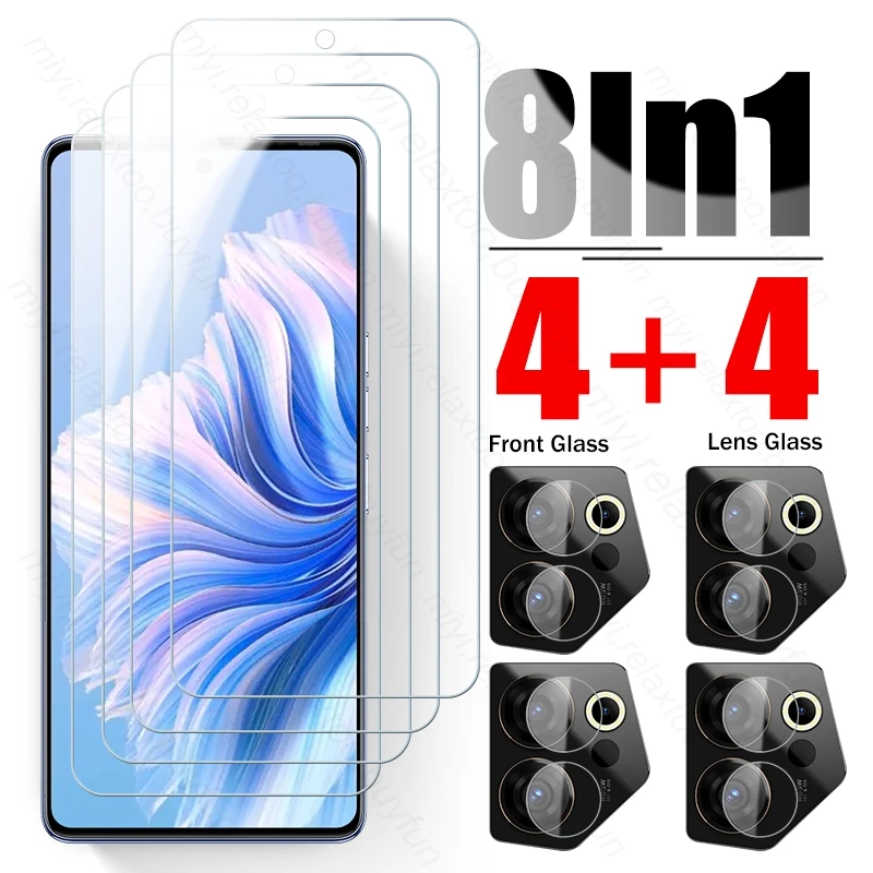 Camon20 Premier 5G Glass 8In1 Protective Tempered Glass For Tecno Camon 20 Pro 4G 5G HD Anti-Scratch Screen Protectors Lens Film