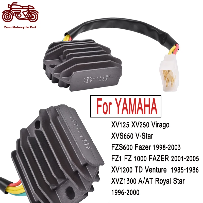 

1PC Motorcycle Voltage Regulator Rectifier for YAMAHA FZ1 FZ 1000 01-05 XV125 XV250 Virago XVS650 V-Star FZS600 Fazer 1998-2003