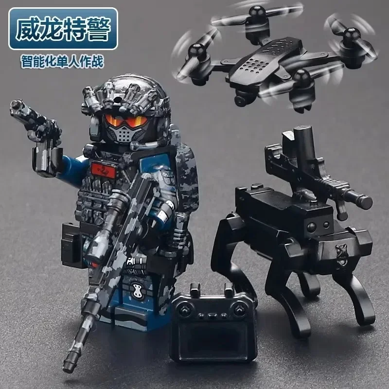 Neue Bausteine ​​Veyron Special Police Delta Special Forces Kinderspielzeug Mini-Humanoid-Puppe Weihnachtsgeburtstagsgeschenk – Detail 3