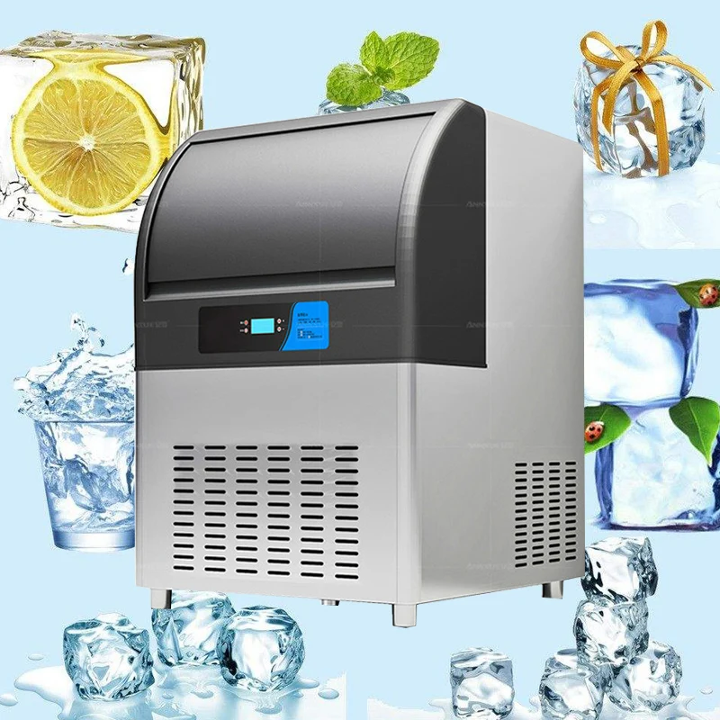 آلة صنع الثلج التجارية آلة صنع الثلج ذات سعة كبيرة لصانع مكعبات الثلج المربعة للمقهى