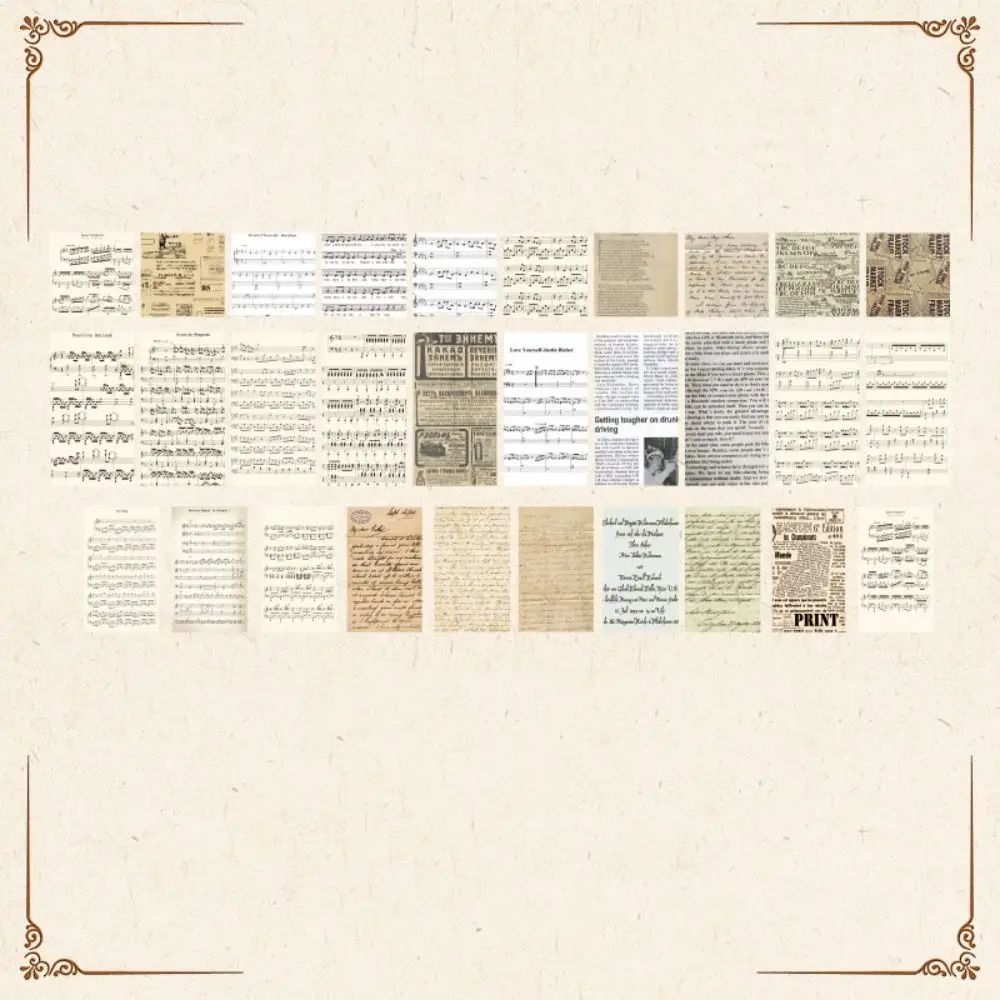 60 sheets Photo Albums Hand Account Stickers Background Paper Notebook Scrapbooking Material Planner DIY Craft Handbook Notes