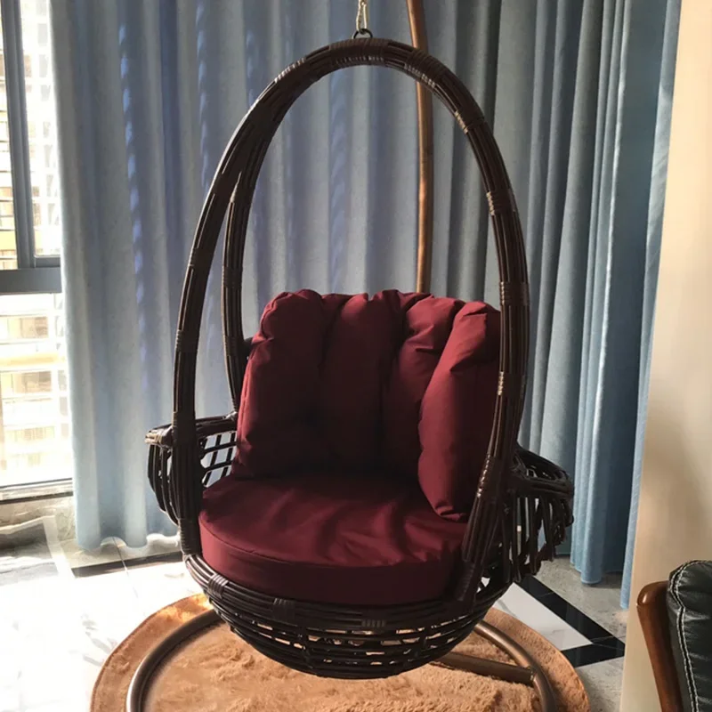 

Hanging basket rattan chair indoor swing bird's nest rocking chair lazy hammock cradle chair courtyard home bedroom balcony