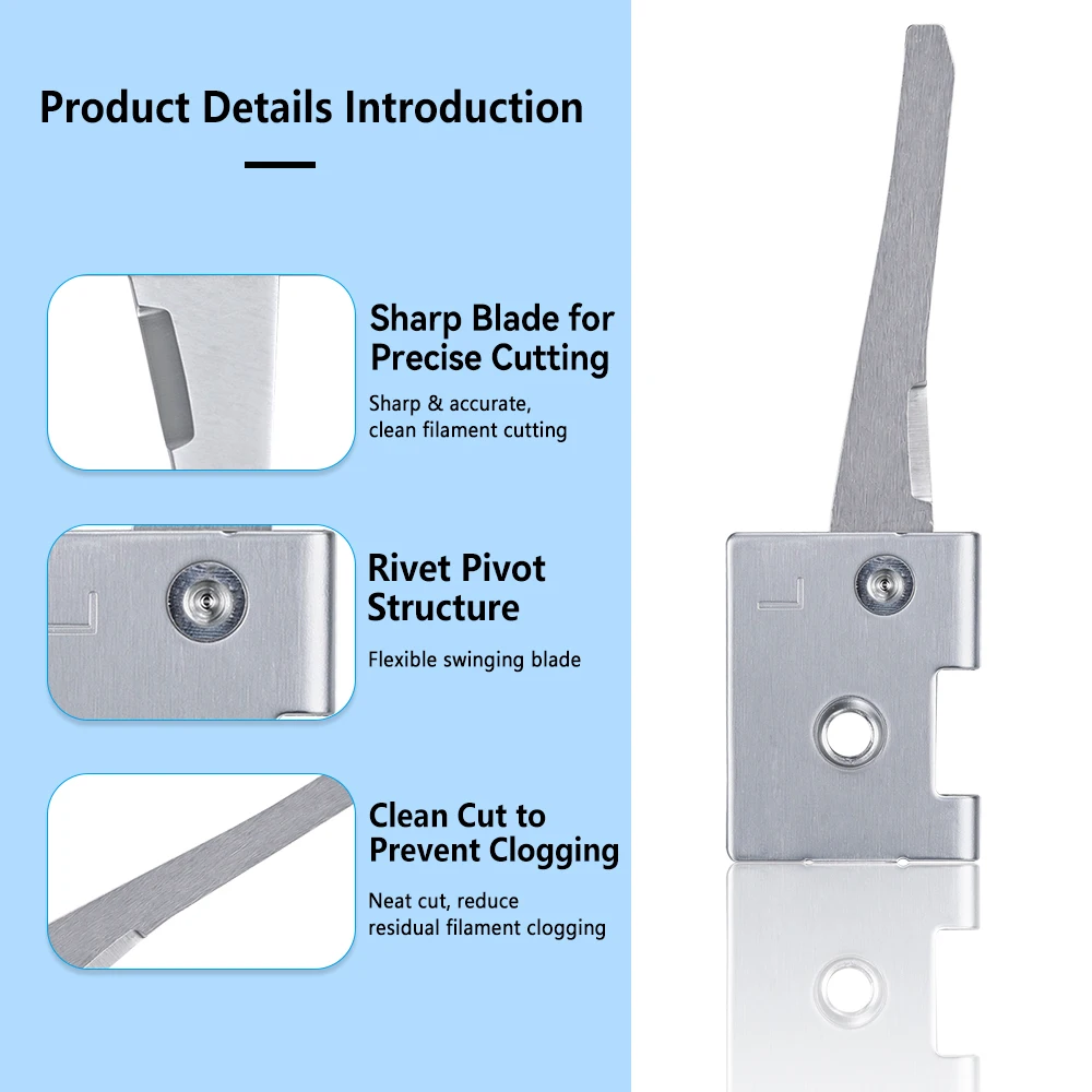 Filament Cutter Components For Bambu Lab X2D Left Right Replacement Spare Cutting Blade Set For Bamboo Lab X2D 3D Printer Parts