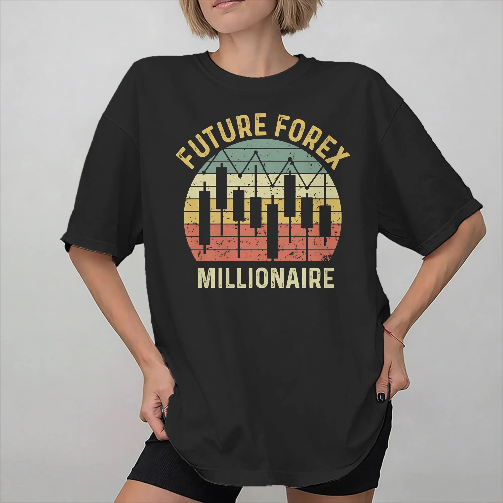 Mens Womens Future Forex Millionaire funny retro vintage trading  T Shirt Pure Cotton New Arrival T-Shirt  Clothing Outfits