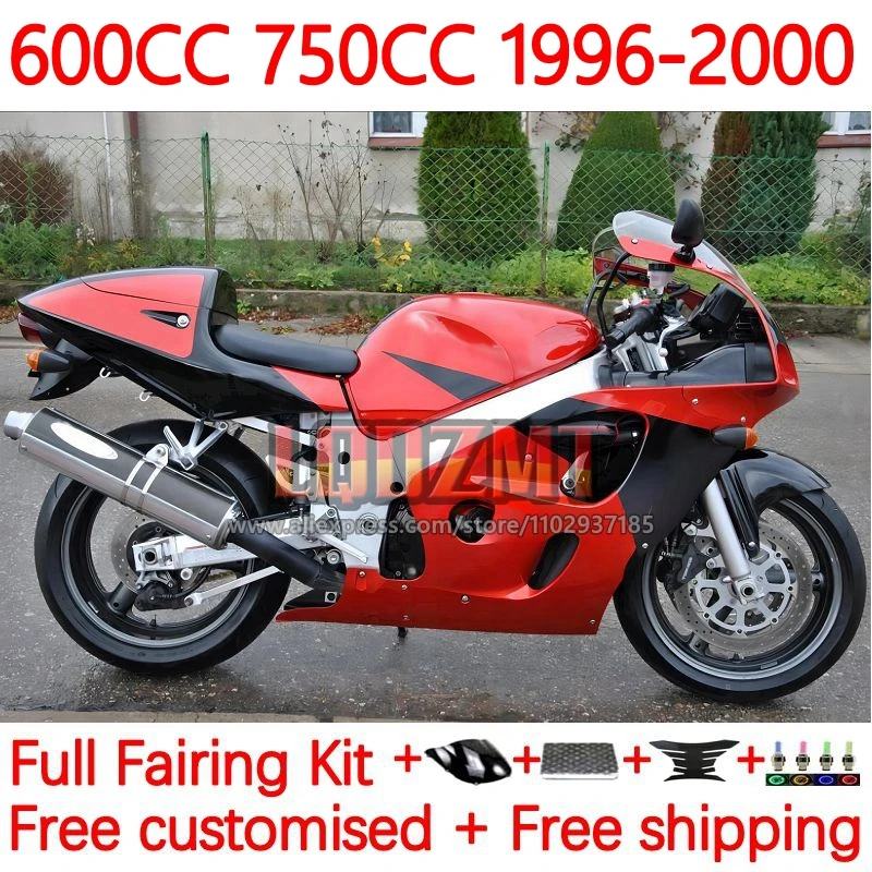 Body For SUZUKI SRAD GSXR 750 600 GSXR750 GSXR600 1996 1997 1998 1999 2000 GSX-R600 Candy Red 96 97 98 99 00 Fairing 91No.150