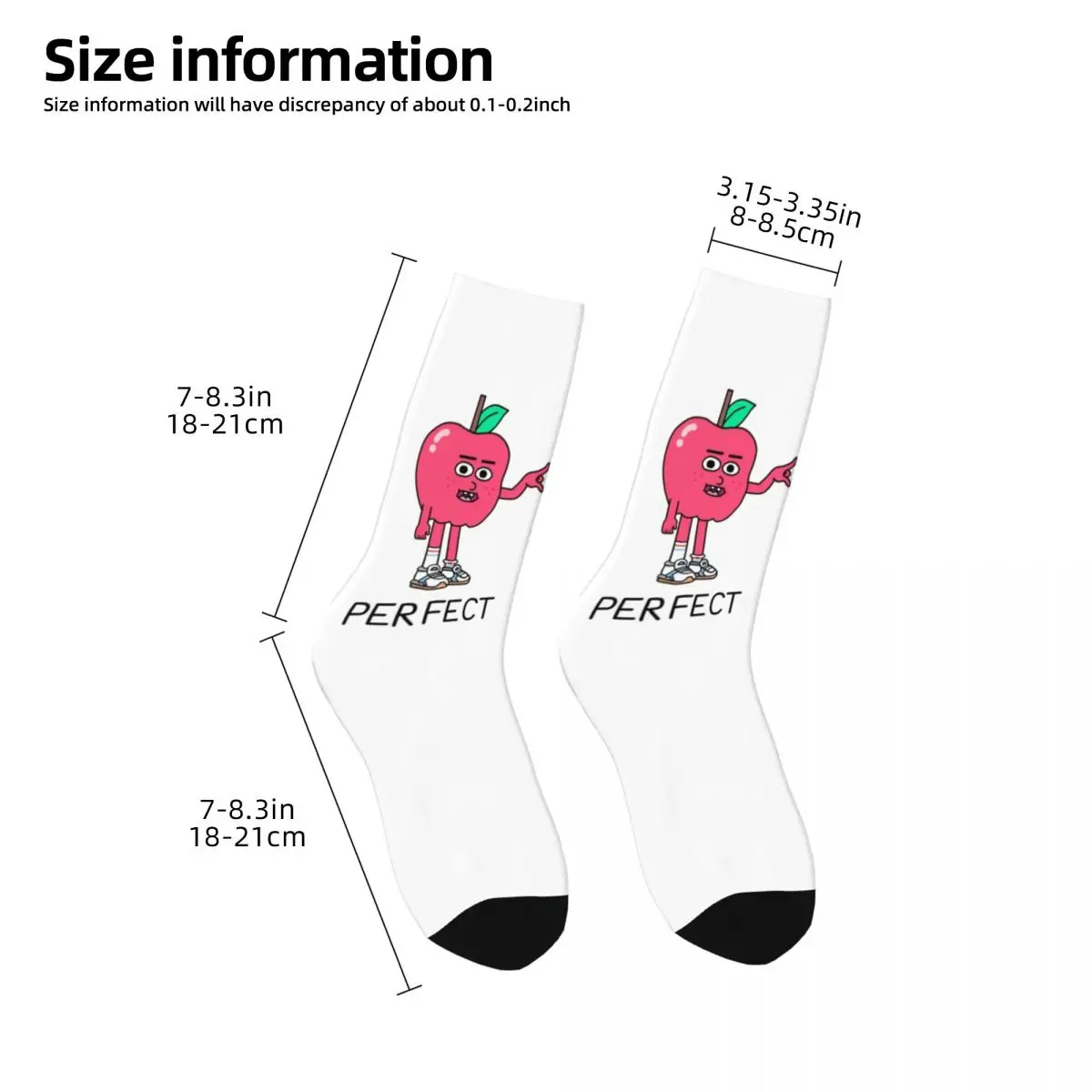 APPLE AND ONION Socks Harajuku Sweat Absorbing Stockings All Season Long Socks Accessories for Man's Woman's Birthday Present