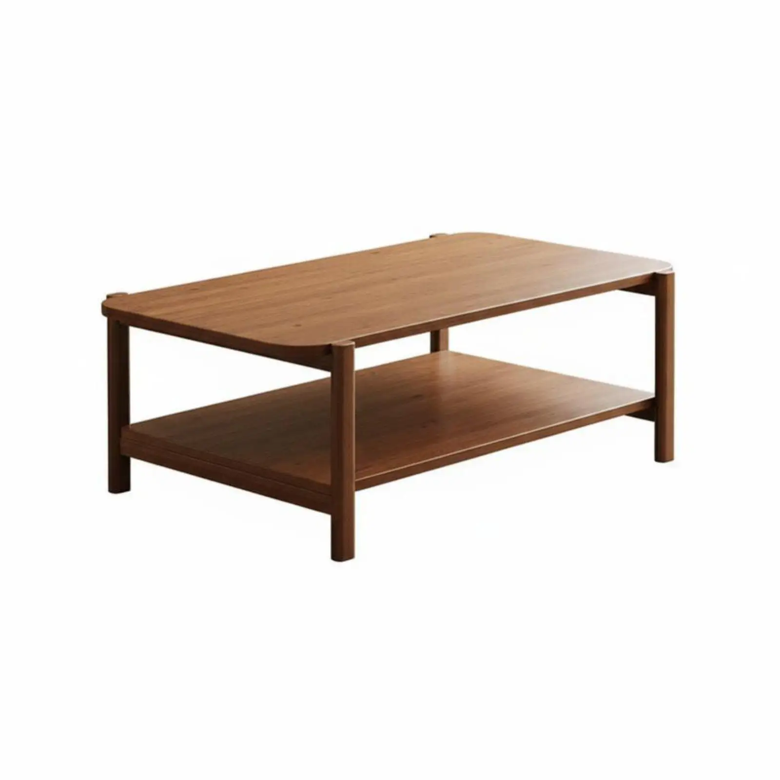 2-Tier Coffee Table Sturdy and Hard-Wearing Two-Tier Accent Table Easy Assembly Household Furniture for Families, Office
