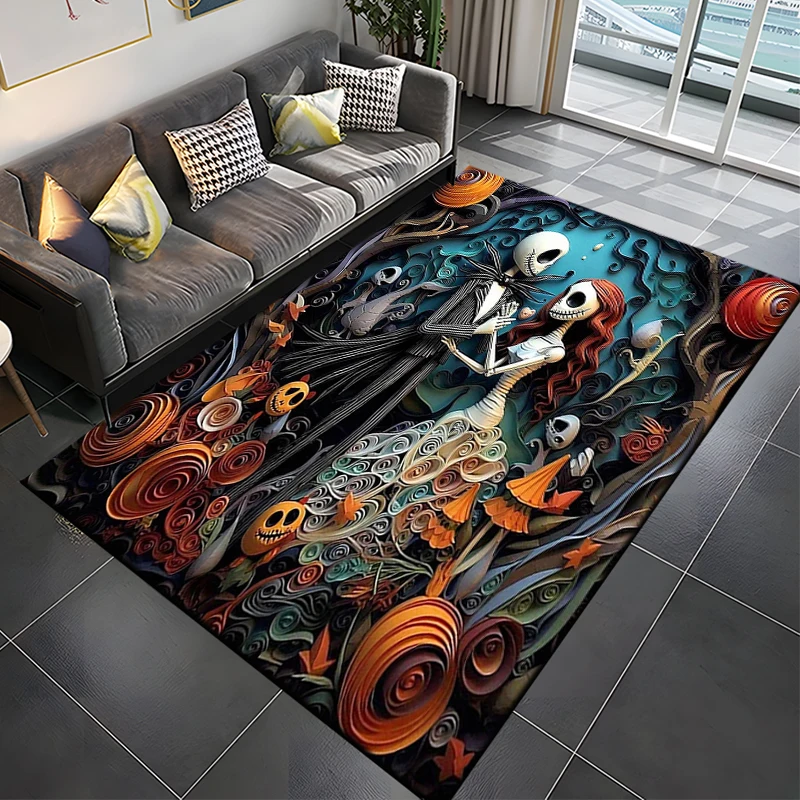 Disney Nightmare Before Christmas Large Area Rug Carpet for Living Room Bedroom Sofa Home Kids Decor Floor Anti-Slip Mats MINISO