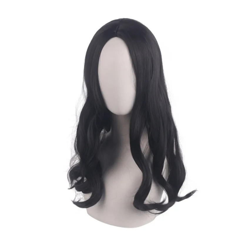 東京卍リベンジャーズ：ミナト・キヨシ 黒髪 中央分け わずかにカールしたミディアムヘア メンズ高温シルク