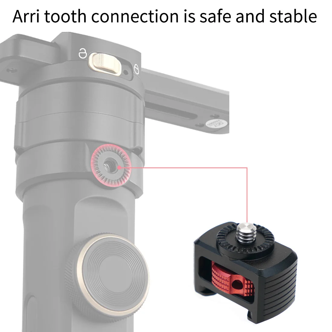 Verstellbare Kaltschuh-Verlängerungsplatte für ZHIYUN Weebills Gimbal 1/4 Zoll Schraube Arri Schnellwechselhalterung für Monitor-Mikrofon-Videoleuchte – Detail 8