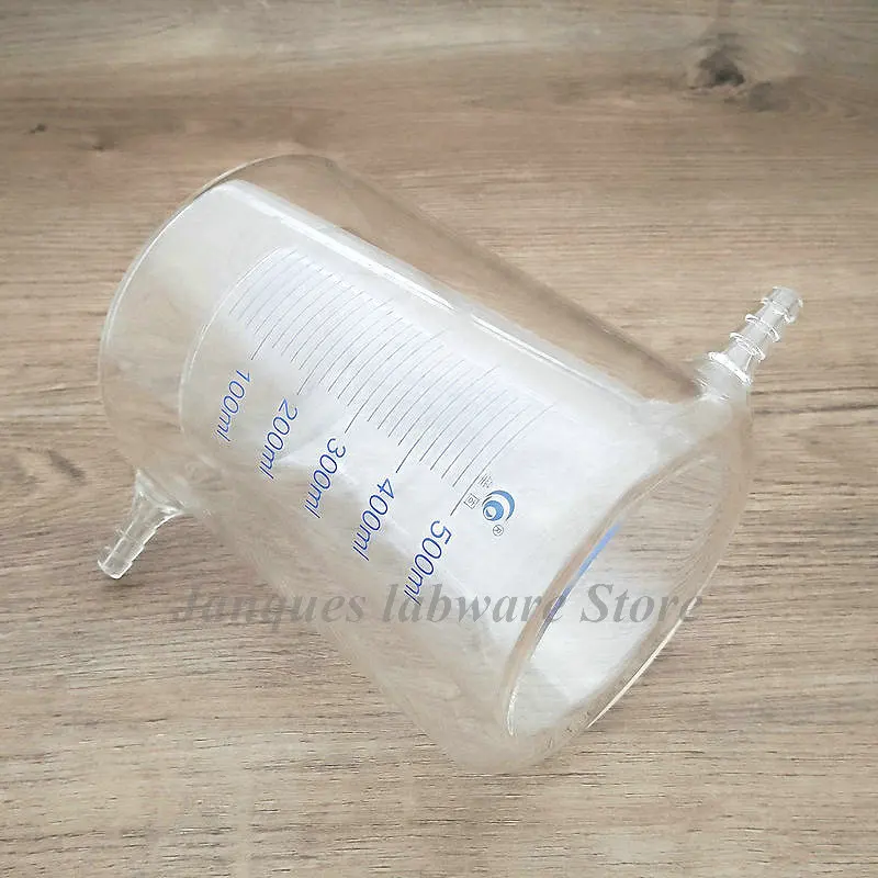 1Pcs 50Ml Tot 1000Ml Laboratorium Jacketed Borosilicaatglas Beker Dubbele Laag Beker Voor Fotokatalytische Reactor