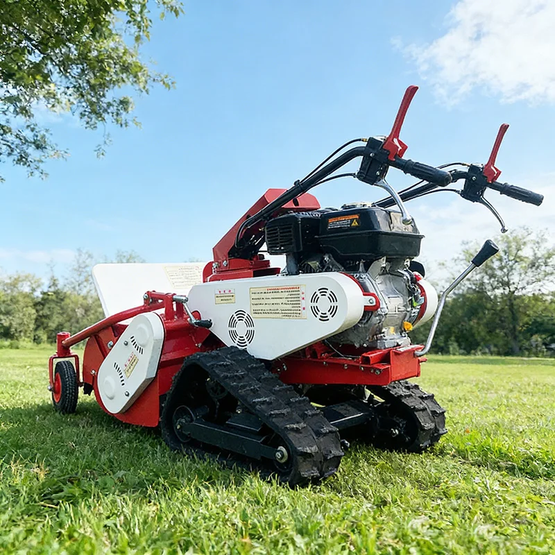 Cortadora de Césped Autopropulsada de Nuevo Tipo Personalizada, Cortadora de Césped Autopropulsada con Orugas, Adecuada para el Mantenimiento de Césped y Jardín