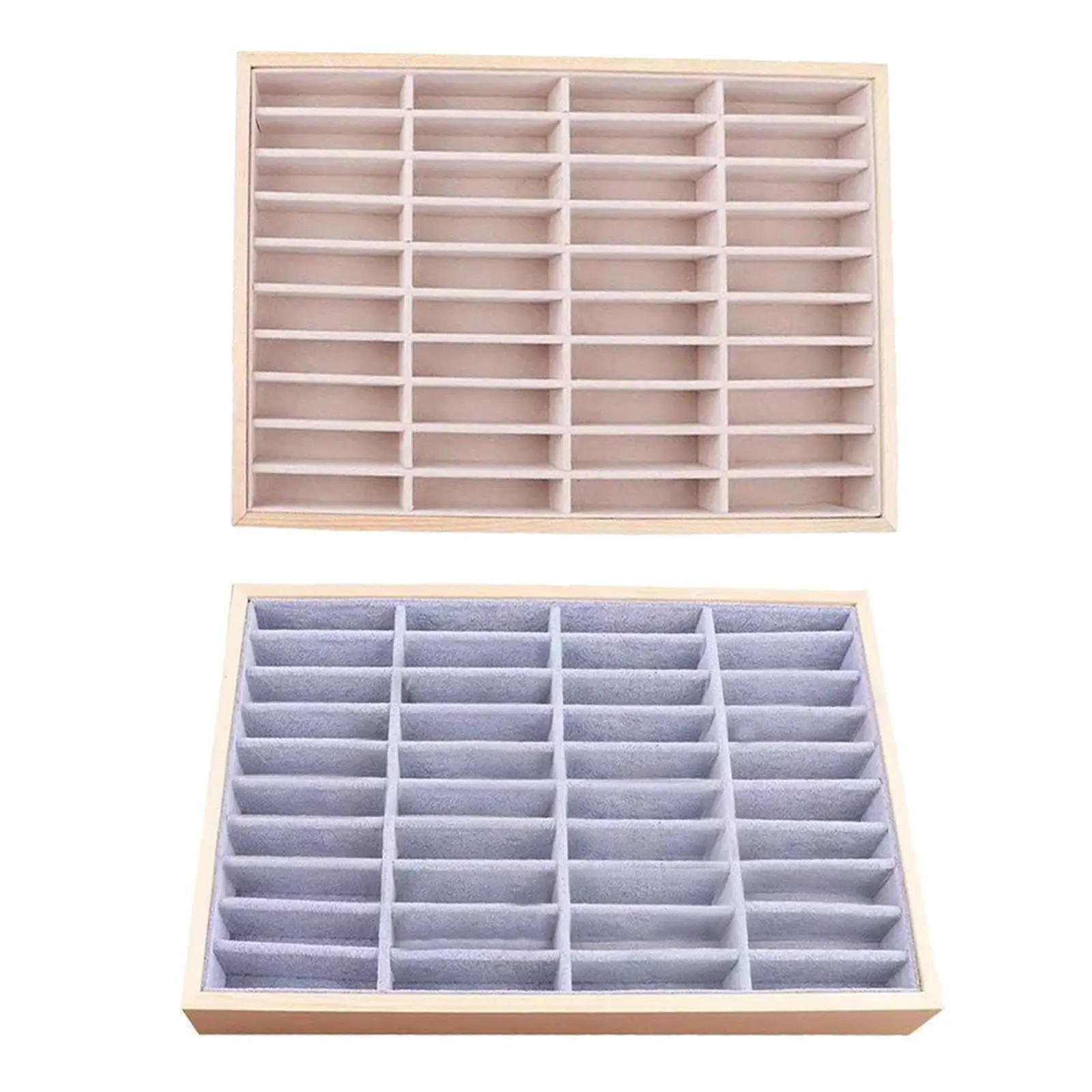 35x24x3cm Jewelry Display Storage Box Velvet Ring Holder Accessories Earring