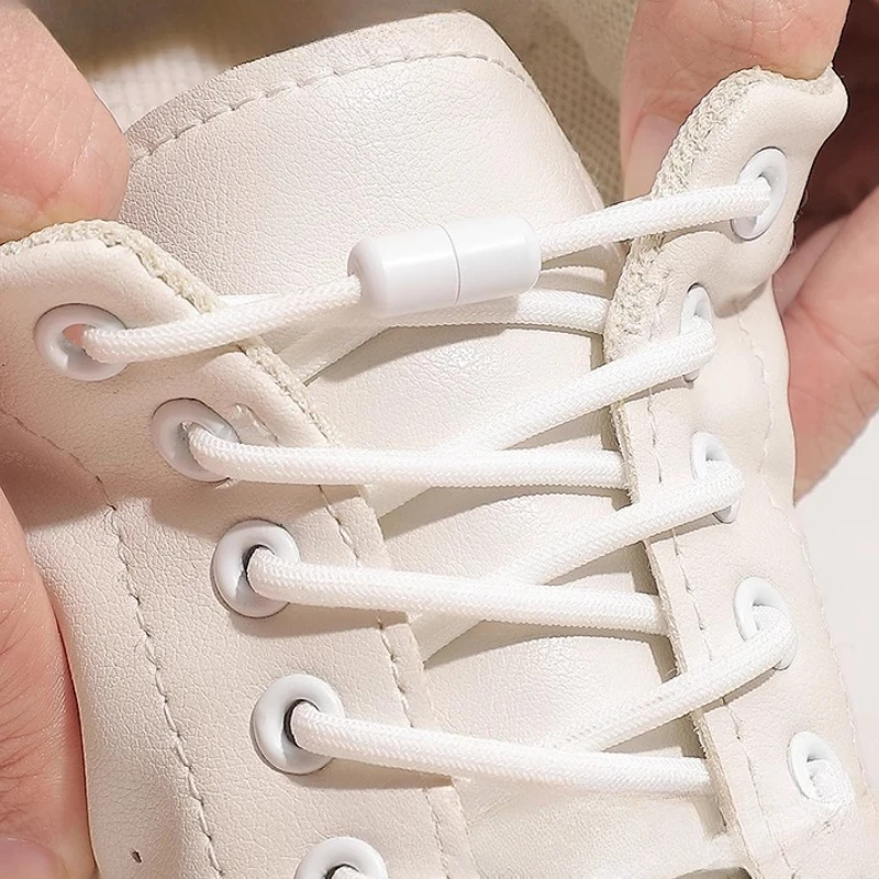 Elastic No Tie Shoelaces Semicircle Shoe Laces for Kids and Adult Sneakers Shoelace Quick Lazy Metal Lock Laces Shoes Strings