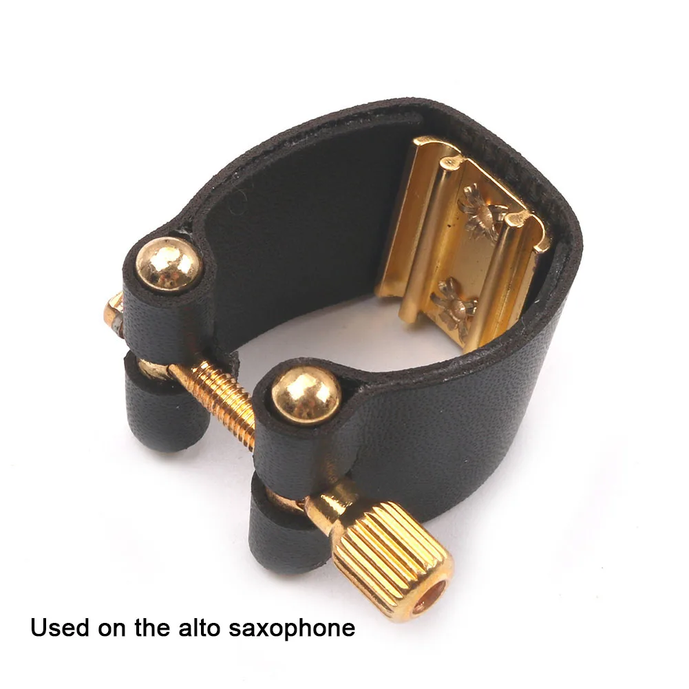 

1x Tenor Sax Mouthpiece Ligature Saxophone Mouthpiece Leather Fastener Clip Ligatures For Tenor Sax Mouthpiece Accessories