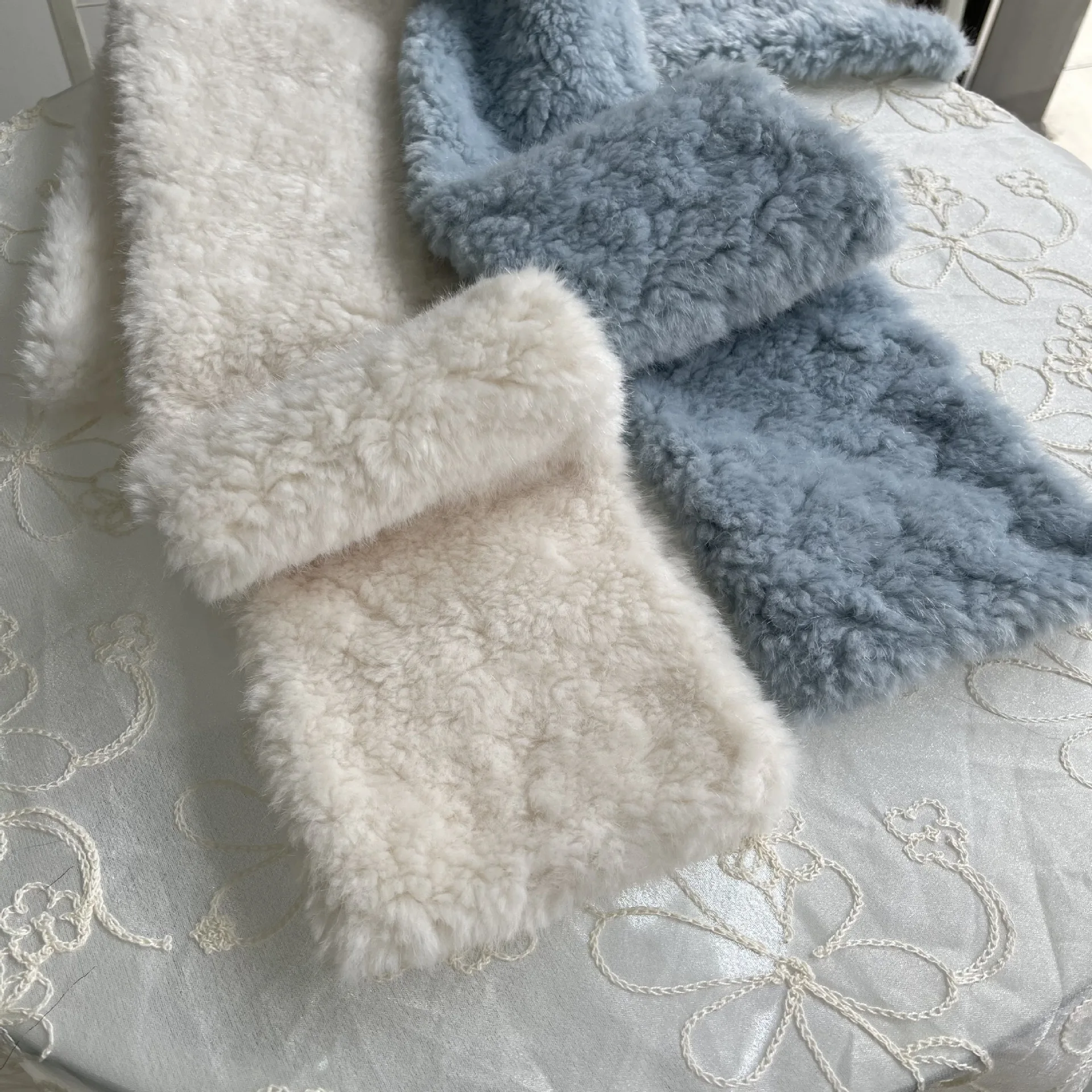 أفخم وشاح الشتاء فو الفراء ندفة الثلج تصميم النساء الفتيات وشاح لينة أفخم الأوشحة طوق الرقبة دفئا الاشياء 2025 هدايا عيد الميلاد #3