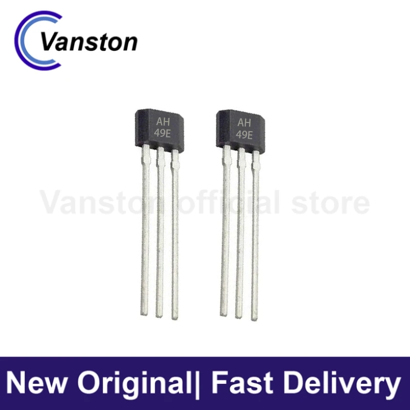 5pcs Hall Sensor AH49E Linear Hall Components Electric Vehicle Speed High Temperature Magnetic Sensor OH49E