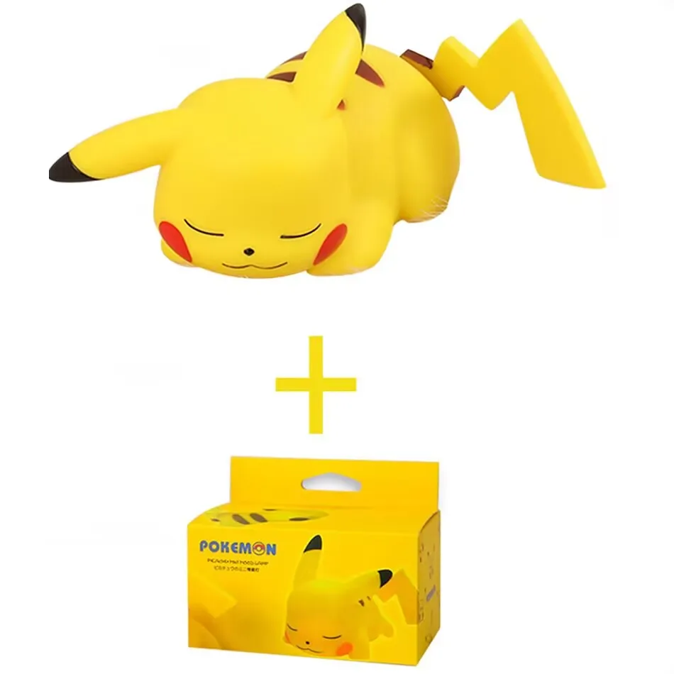 12cm Pokemon Pikachu Night Light Anime Figure Cute Bedside Lamp For Bedrooms Ornaments Children's Luminous Toys Christmas Gift