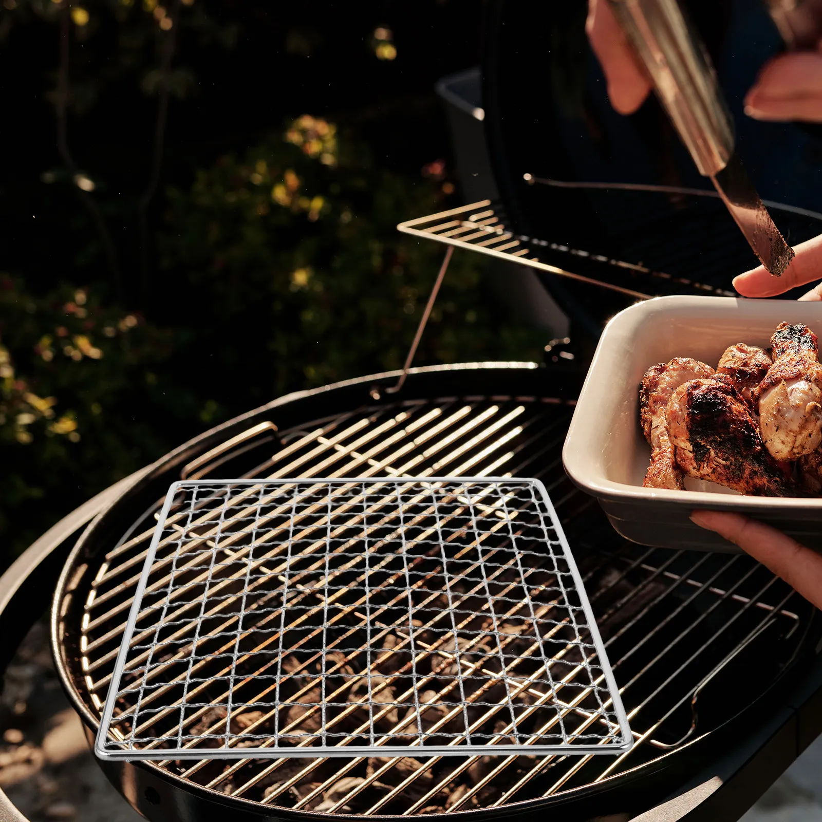 Stainless Steel Grill Mat Non Stick Bbq Cooking Wire Mesh Barbecue Baking Roasting Mat Outdoor Picnic Camping Charcoal Grilling - view 5