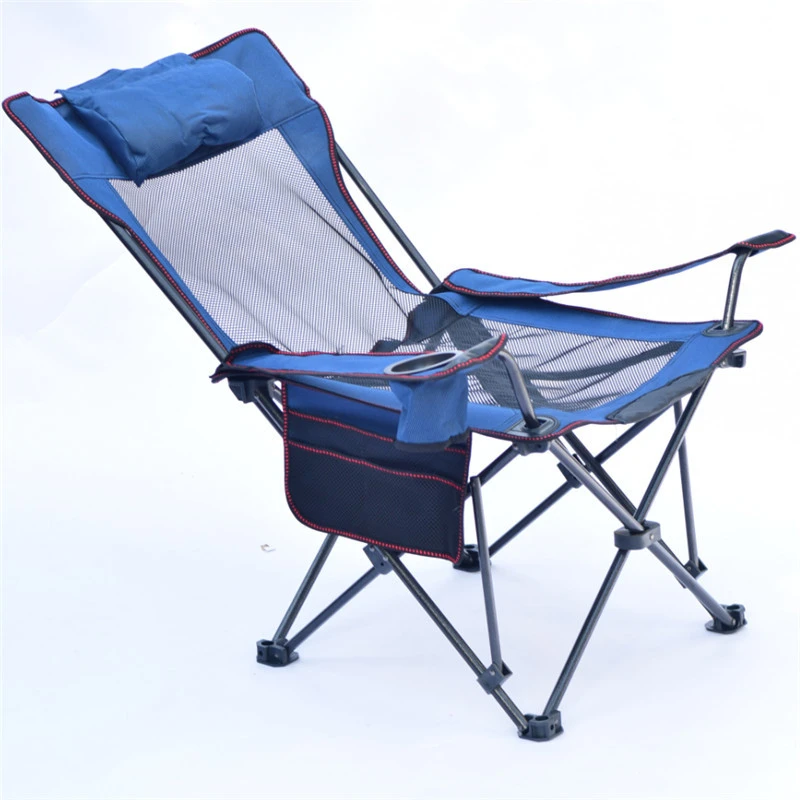 

Outdoor folding chairs portable beach chairs can lie down and sit in picnic camping armchairs.