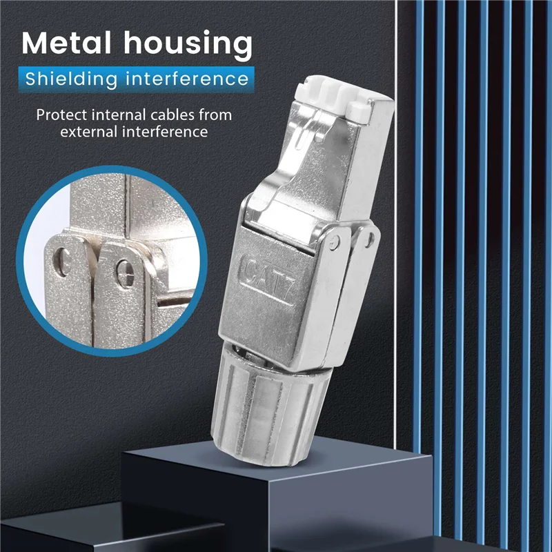 

AT44-2 Pcs For RJ45 CAT7 Connectors Tool Free Shielded Toolless Modular Network Plug For Installation Cable