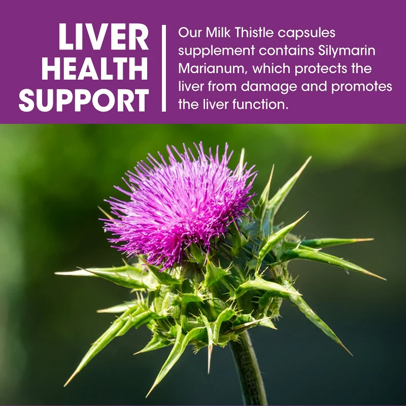 Liver Cleanse Capsules - with Milk Thistle, Dandelion - Support Liver Detoxification, Improve Liver Function, Anti-oxidation