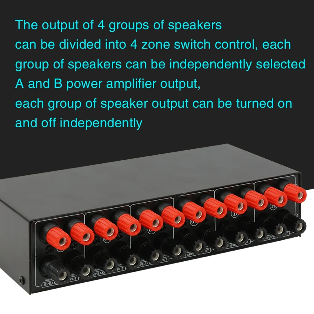 Imagem -03 - Amplificador de Potência e Speaker Switcher Entrada Saída Switch Splitter Comparador sem Perda de Qualidade do Som