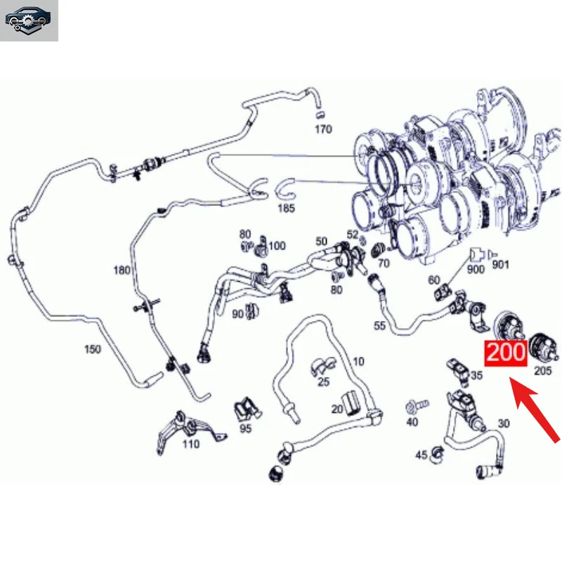 OEM A0014701193 0014701193 Vapor Canister Purge Valve For Mercedes Benz W222