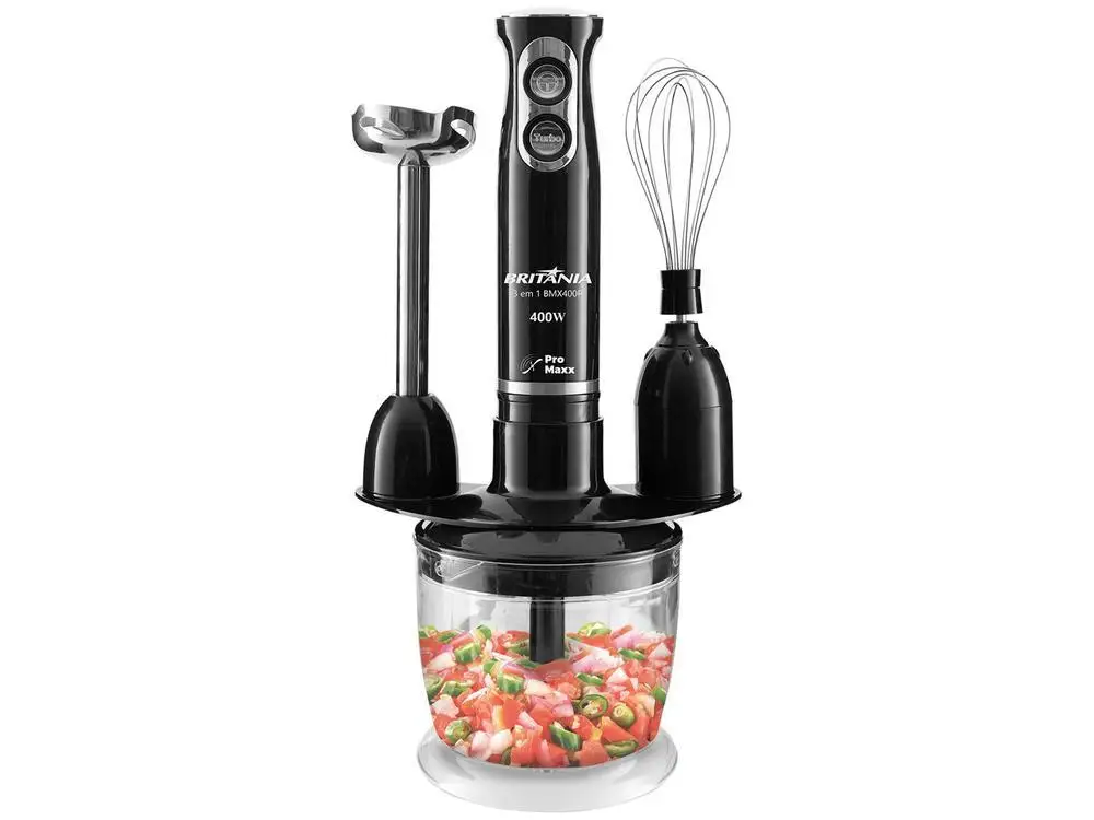 Mixer Britannia 3 in 1 Black 400W BMX400P - 220V