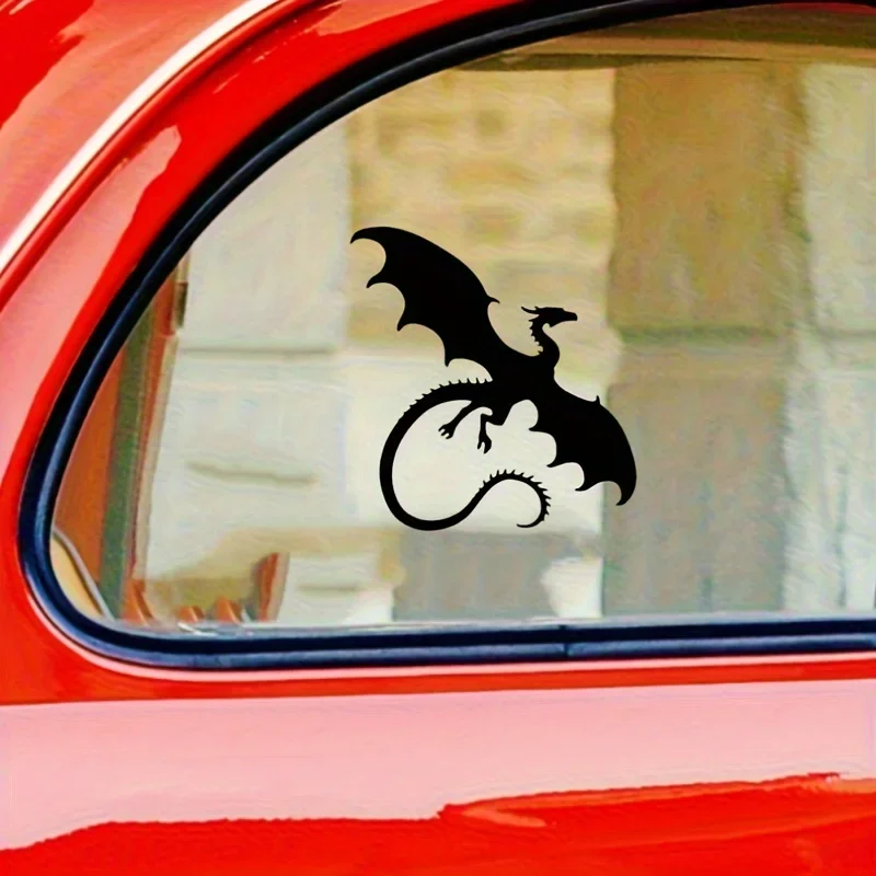 1 Stück kräftiger weißer Drache-Autoaufkleber, dynamischer mythischer Aufkleber für Auto-Kotflügel, Dächer, ideal zum Hinzufügen eines edgy Look to Your Car