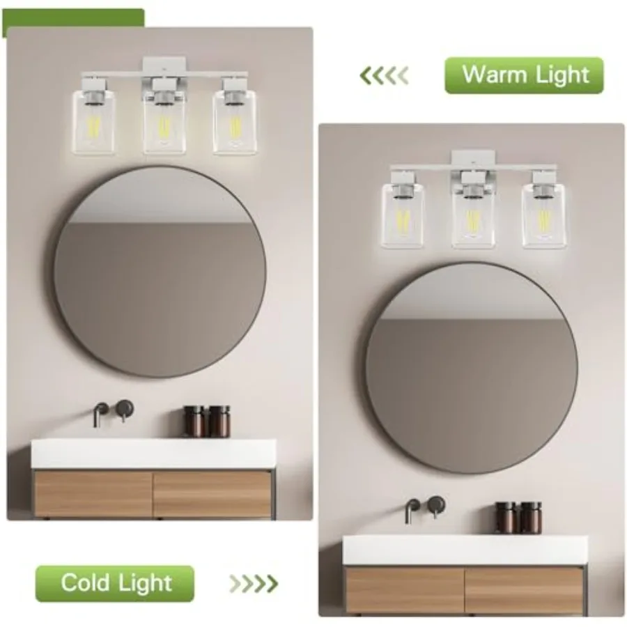 Bathroom Vanity - Bathroom Fixture Square Design and UL Certification and Square Bath Room s Fixture Over Mirror view 4