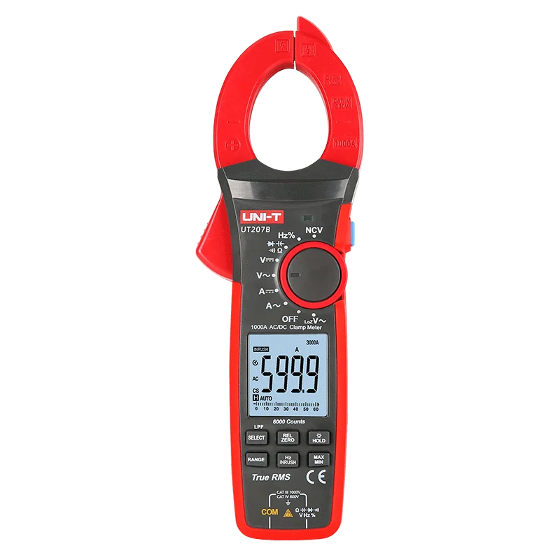 UNI-T Clamp Meter UT207B UT208B AC DC Amperometric Clamp Digital Multimeter Ammeter Pliers Inrush Current Tester Workshop Tools