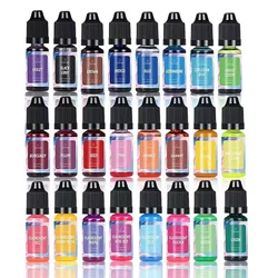 24 Colors Resin Pigments Candle Dye Liquid Colorants for DIY Candle Soap Coloring Dyes Epoxy Resin Mold Craft Craft Pigments