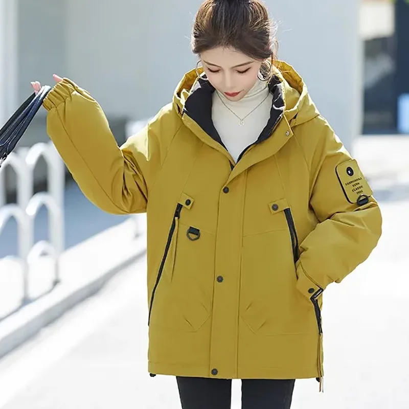 

Charge Jacket Overcoat Women's 2025 New Spring Autumn Hooded Tooling Jacket Fashion Loose Casual All-Match Trenchcoat Coat Tops